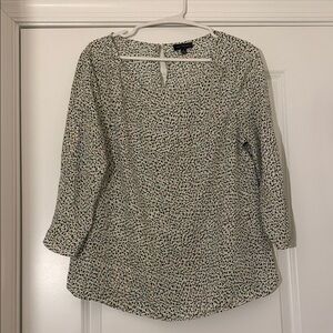 The Limited Black and White Patterned Blouse